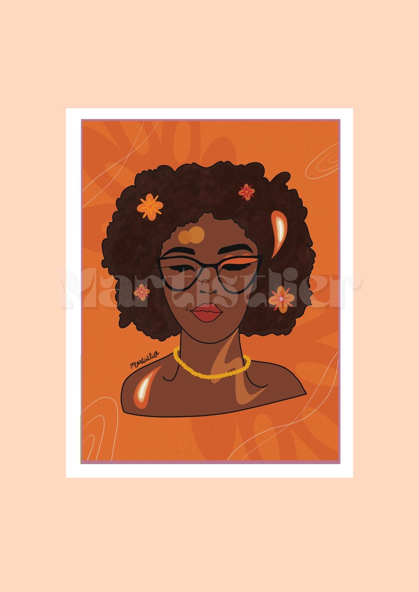 Carte postale - Afro