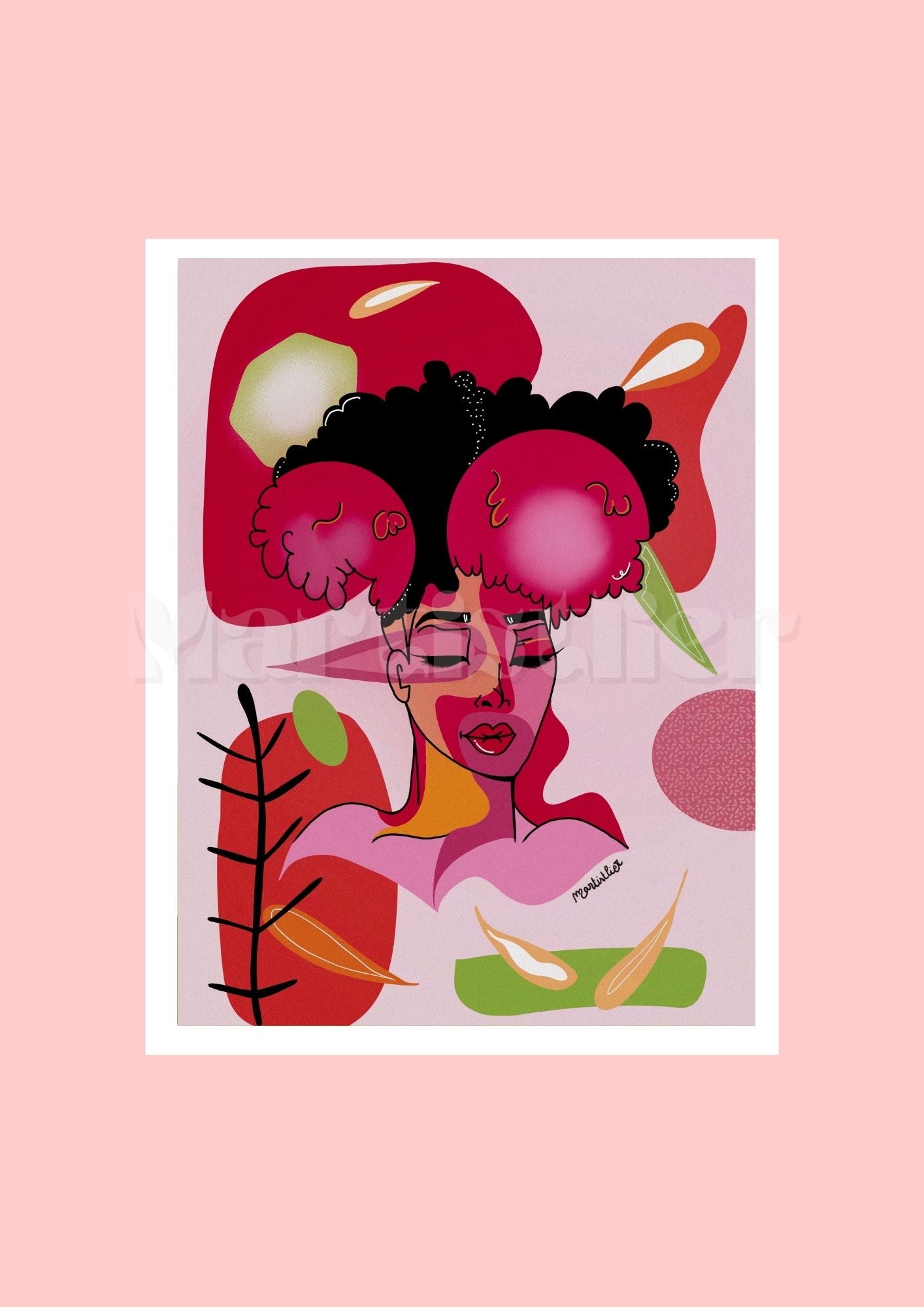 Carte postale - Afro puff 1