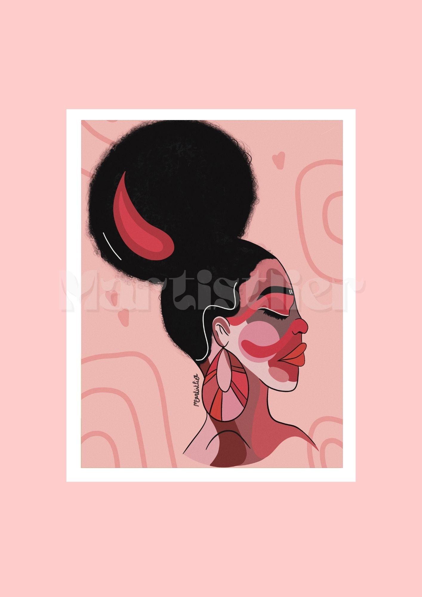 Carte postale - Afro puff 3