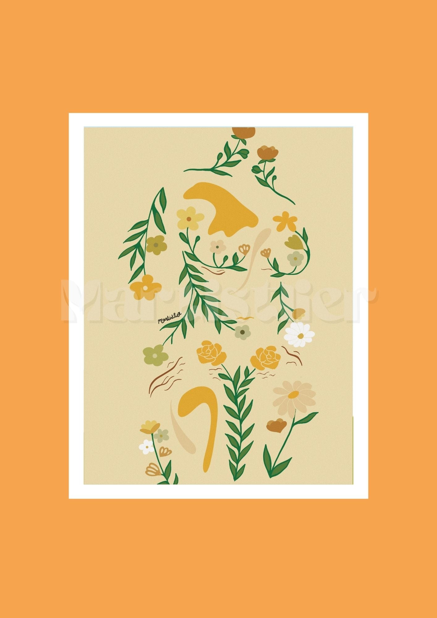 Carte postale - Corps fleuri