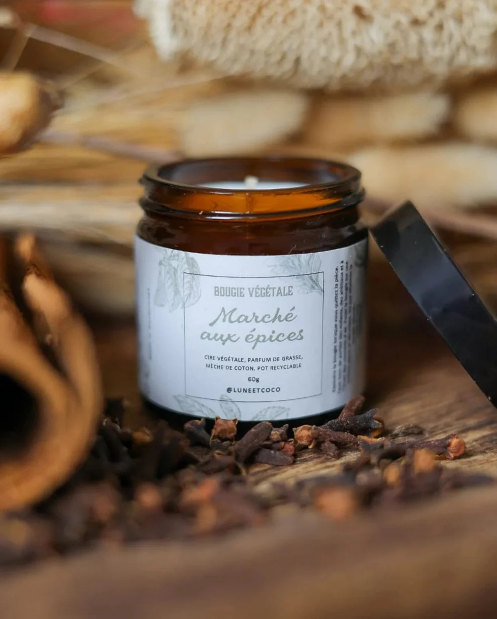 Bougie artisanale - Marché aux épices