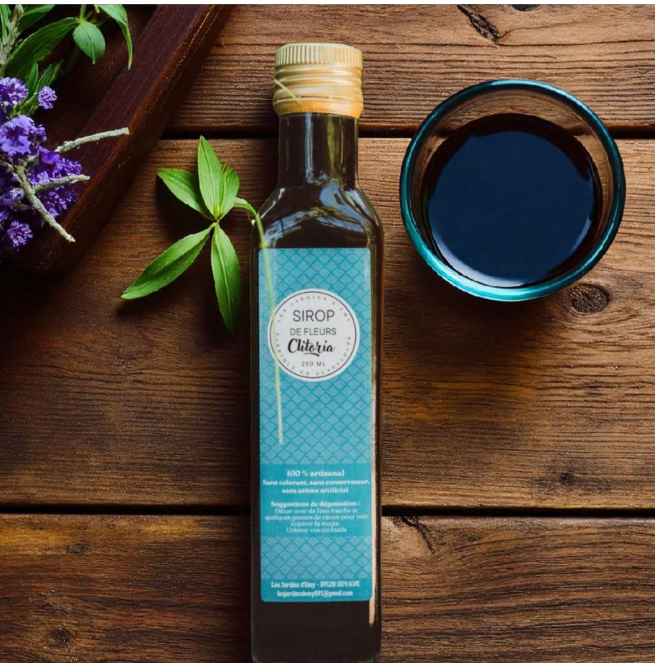 Sirop bien-être et gourmandise - Fleur de Clitoria