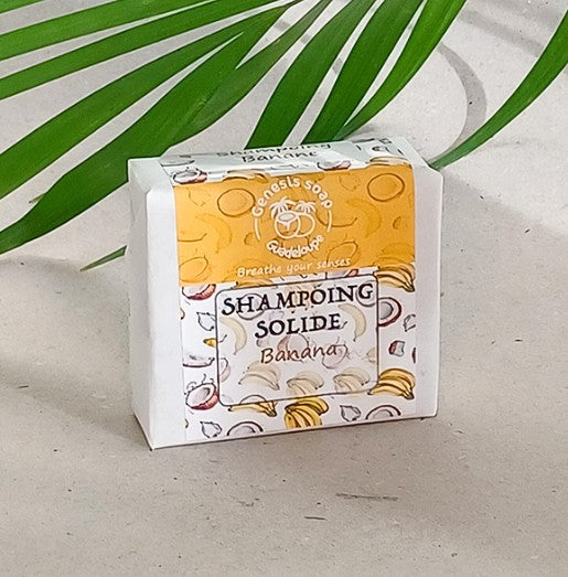 Shampoing Solide à la Banane et au lait de Coco – Le soin gourmand pour cheveux secs et abîmés